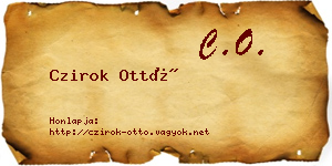 Czirok Ottó névjegykártya